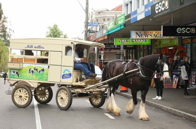 The Dairy Farmers milk car in Glebe visiting cafe Esca.jpg