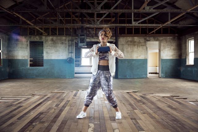 Macy Baez with the Sony XB3 speakers_Compressed (1).jpg