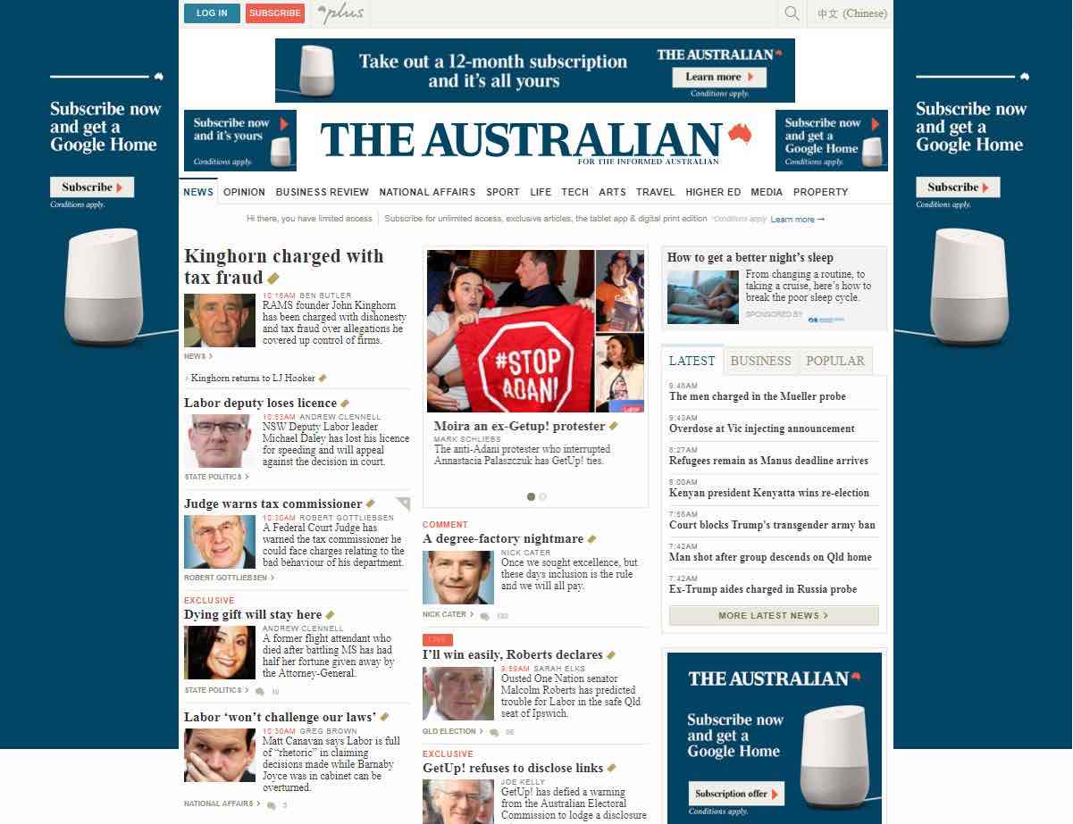 The Australian Google Home site takeover.jpg