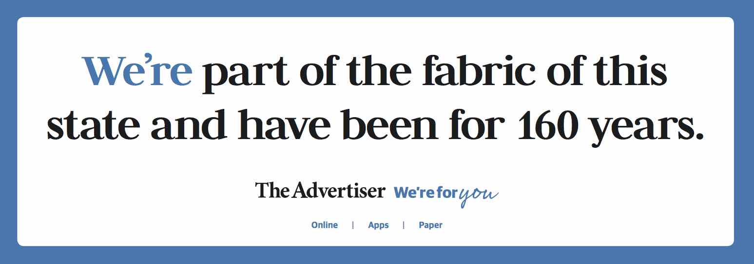 The Advertiser 160 year ad fabric of this state.jpg
