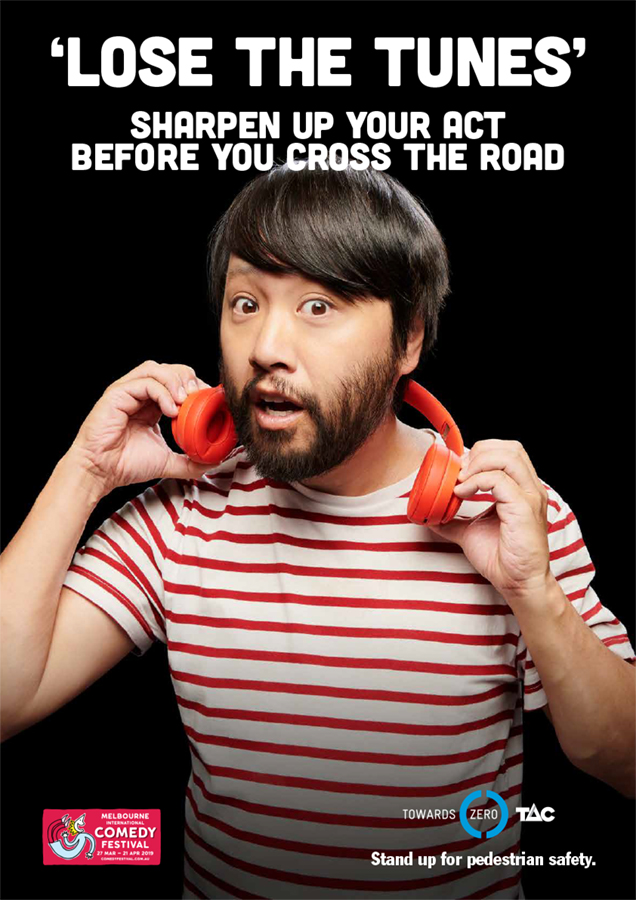 TAC calls for pedestrians to ditch distractions with launch of Walking Comedy Show via Graffiti