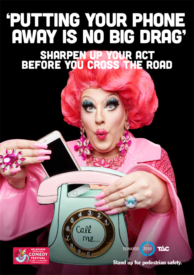 TAC calls for pedestrians to ditch distractions with launch of Walking Comedy Show via Graffiti