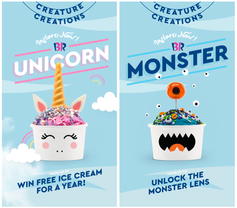 Baskin-Robbins’ brings its ice-cream to life in latest Snapchat campaign via Type + Pixel