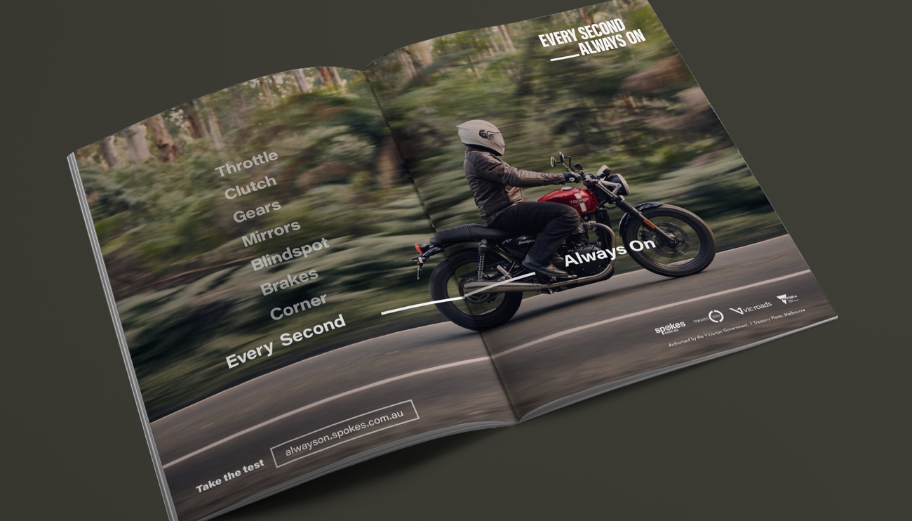 VicRoads launches ‘Every Second. Always On’ motorcycle safety campaign via Hardhat