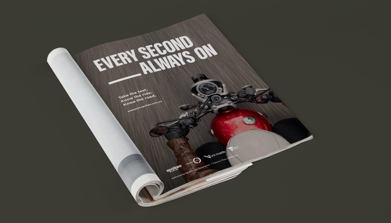 VicRoads launches ‘Every Second. Always On’ motorcycle safety campaign via Hardhat