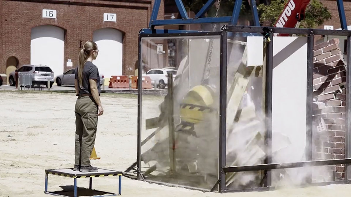 A wrecking ball explains how a Safe System will save lives through a new campaign for Road Safety Commission via The Brand Agency, Perth