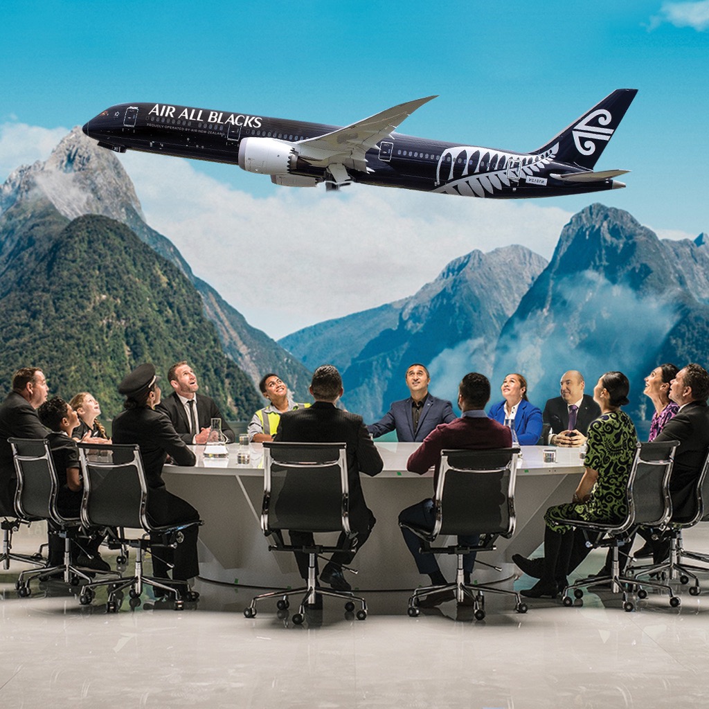 Famous faces star in Air New Zealand’s latest safety video ‘Air All Blacks’ via Vision Thing