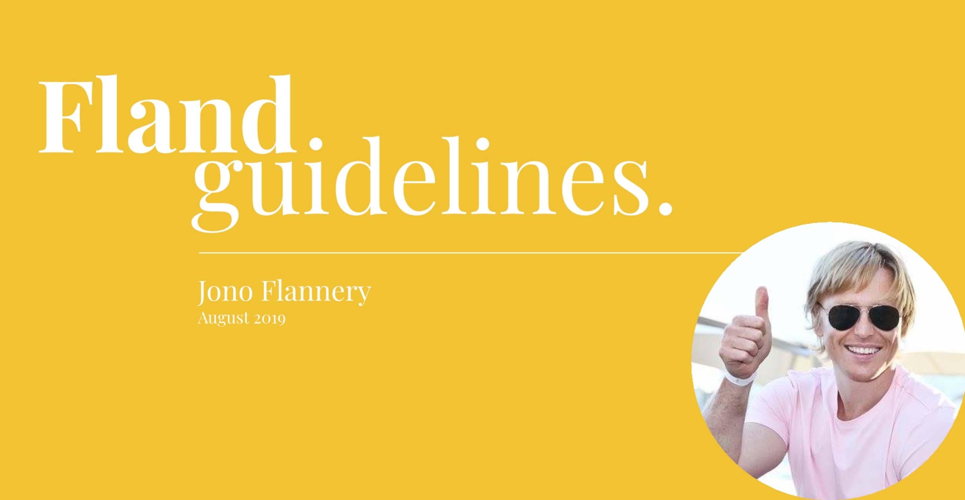 As a parting gift, Aussie expat creative Paul Gregson creates a fun guide for all those fortunate enough to be working with fellow Aussie expat creative Jono Flannery in the future