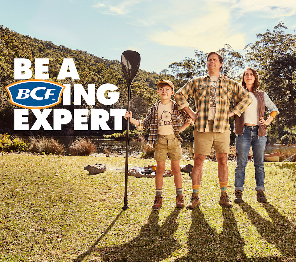 Things go awry in the outdoors in BCF’s new campaign via The Monkeys, Melbourne