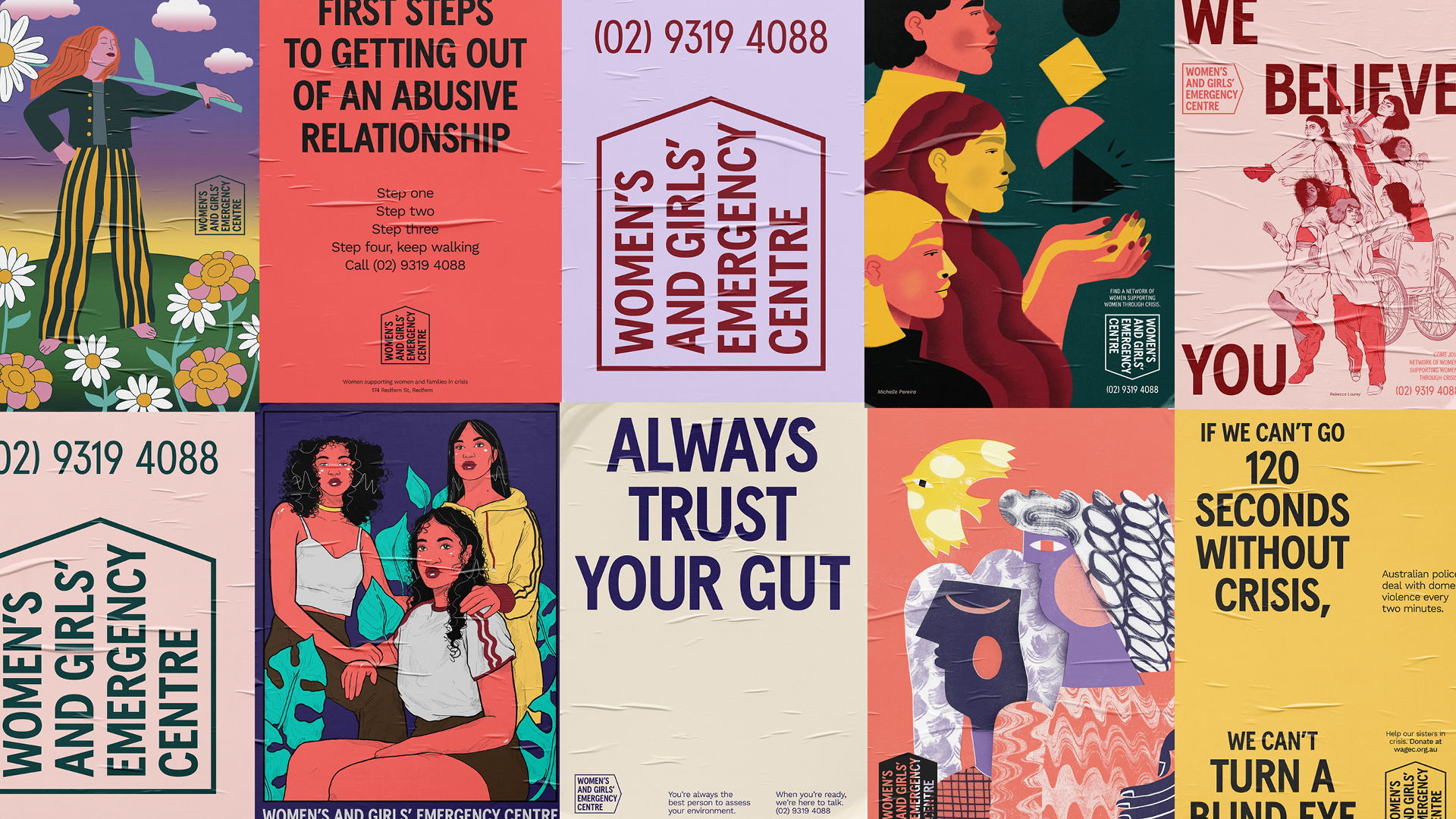 Women’s and Girl’s Emergency Centre launches new exhibition + brand identity via For The People