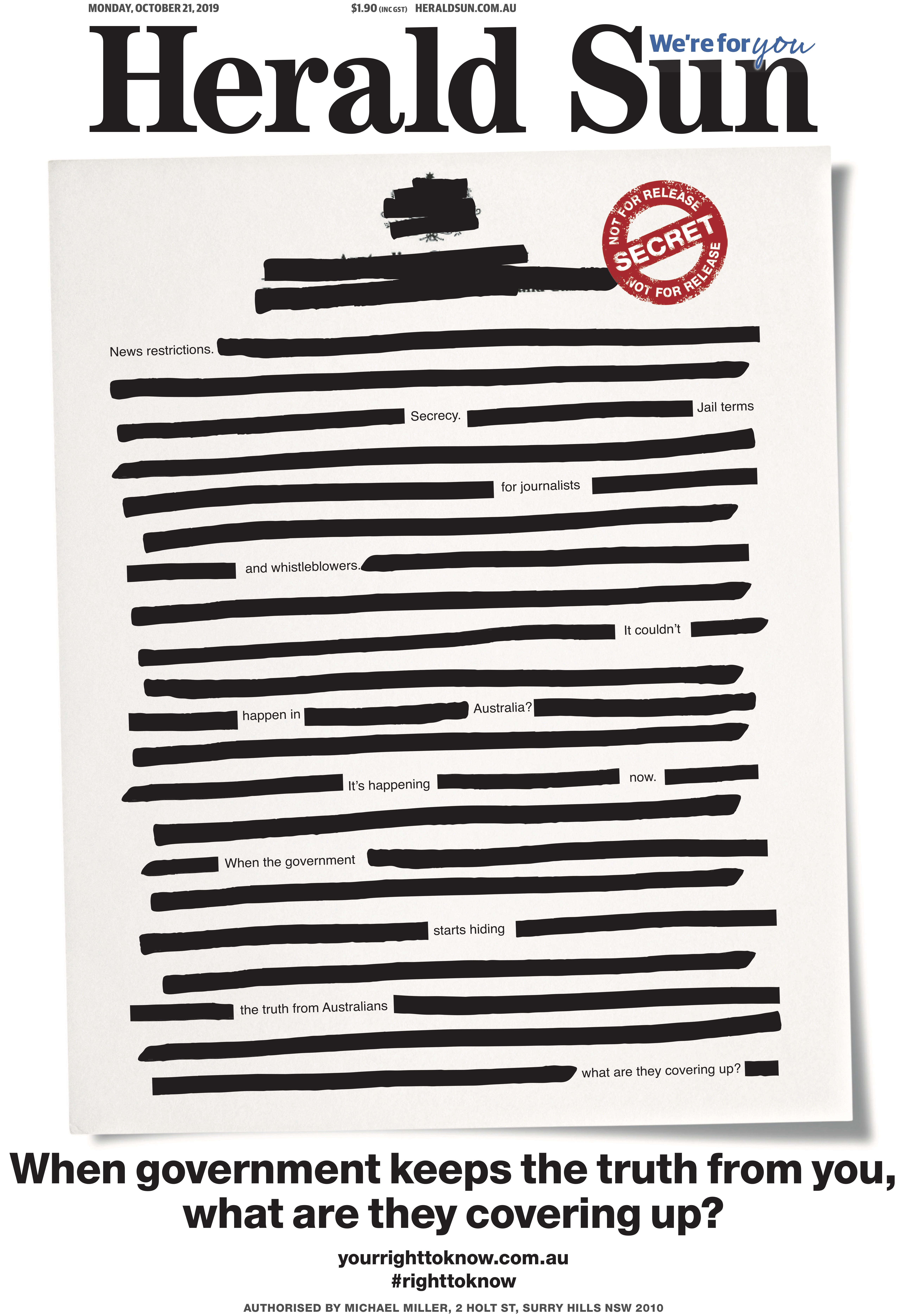 Media asks ‘what’s the government hiding?’ in landmark #rightoknow campaign via Visibility