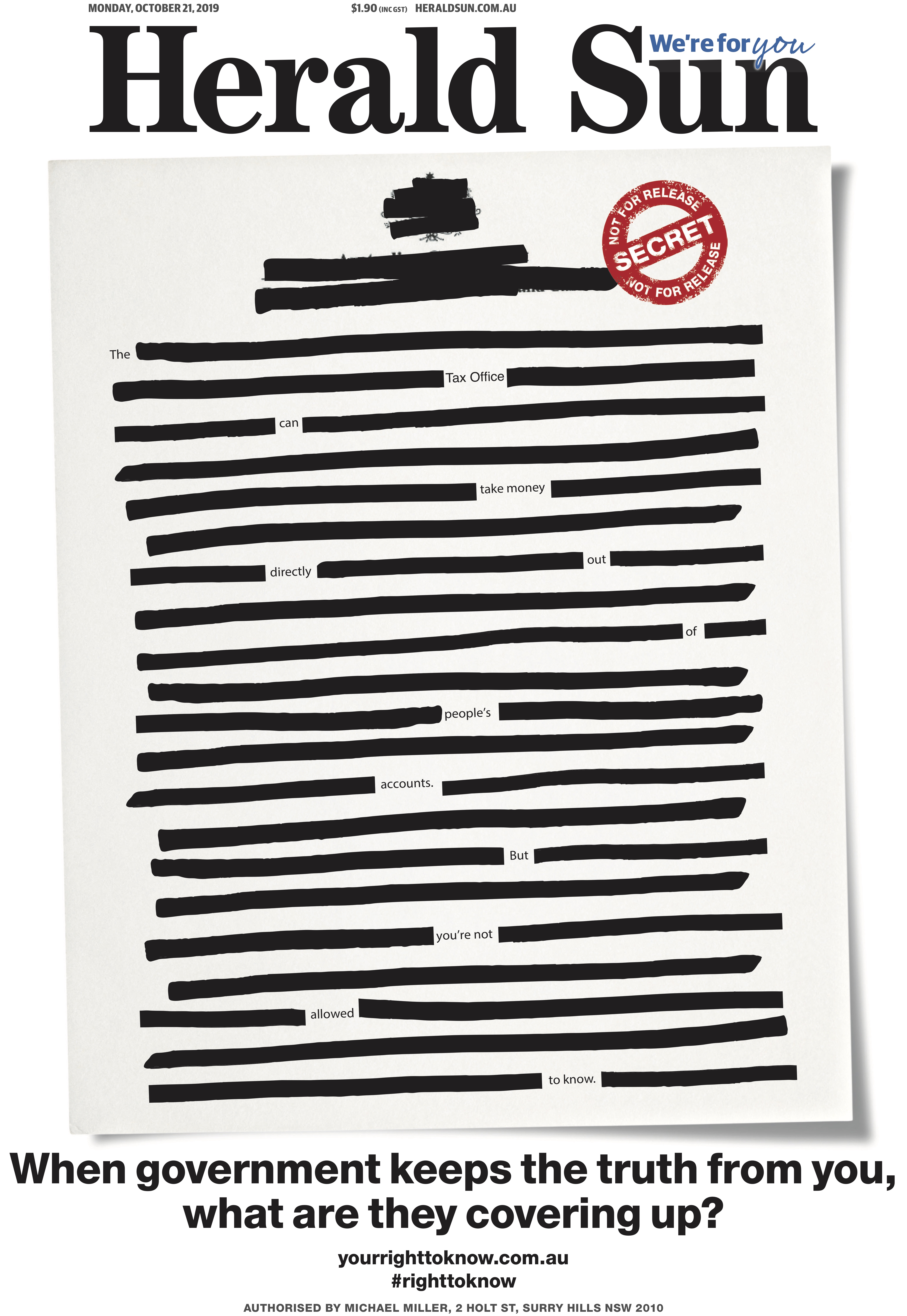 Media asks ‘what’s the government hiding?’ in landmark #rightoknow campaign via Visibility