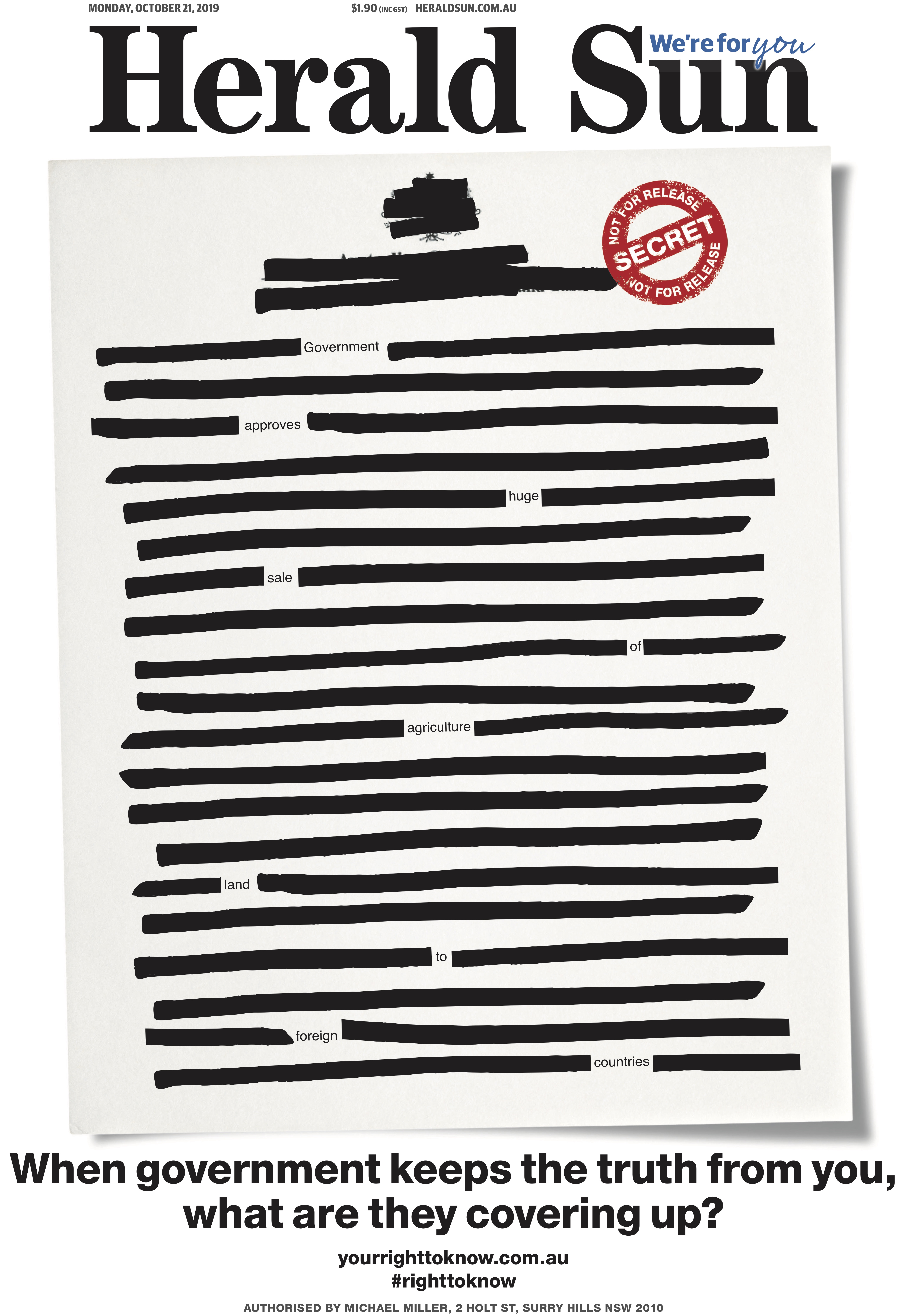 Media asks ‘what’s the government hiding?’ in landmark #rightoknow campaign via Visibility
