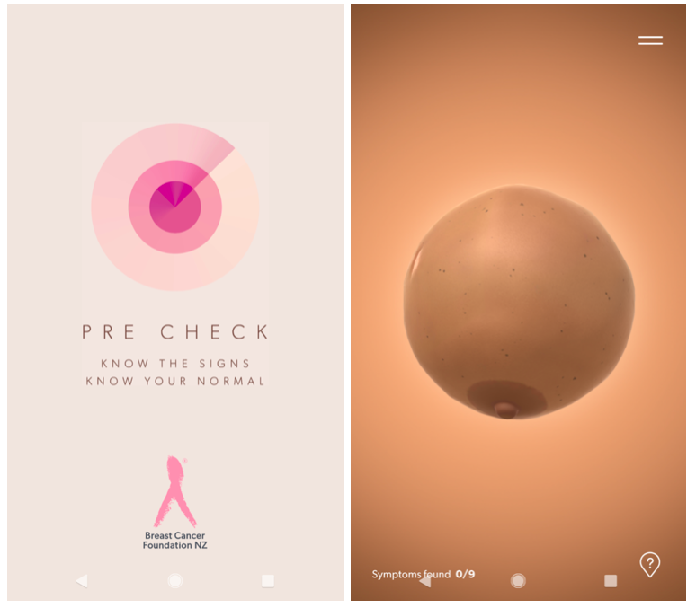 Breast Cancer Foundation NZ teaches your hands how to look for breast cancer in new ‘Pre Check’ campaign and multi-sensory app via Colenso BBDO