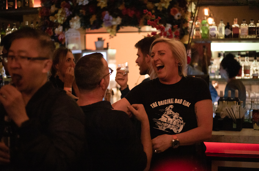 Guests celebrate Flint’s third birthday + launch of fourth Flint Journal at Crane Bar last week