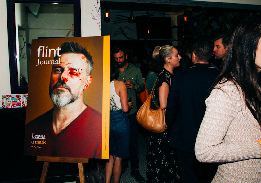 Guests celebrate Flint’s third birthday + launch of fourth Flint Journal at Crane Bar last week