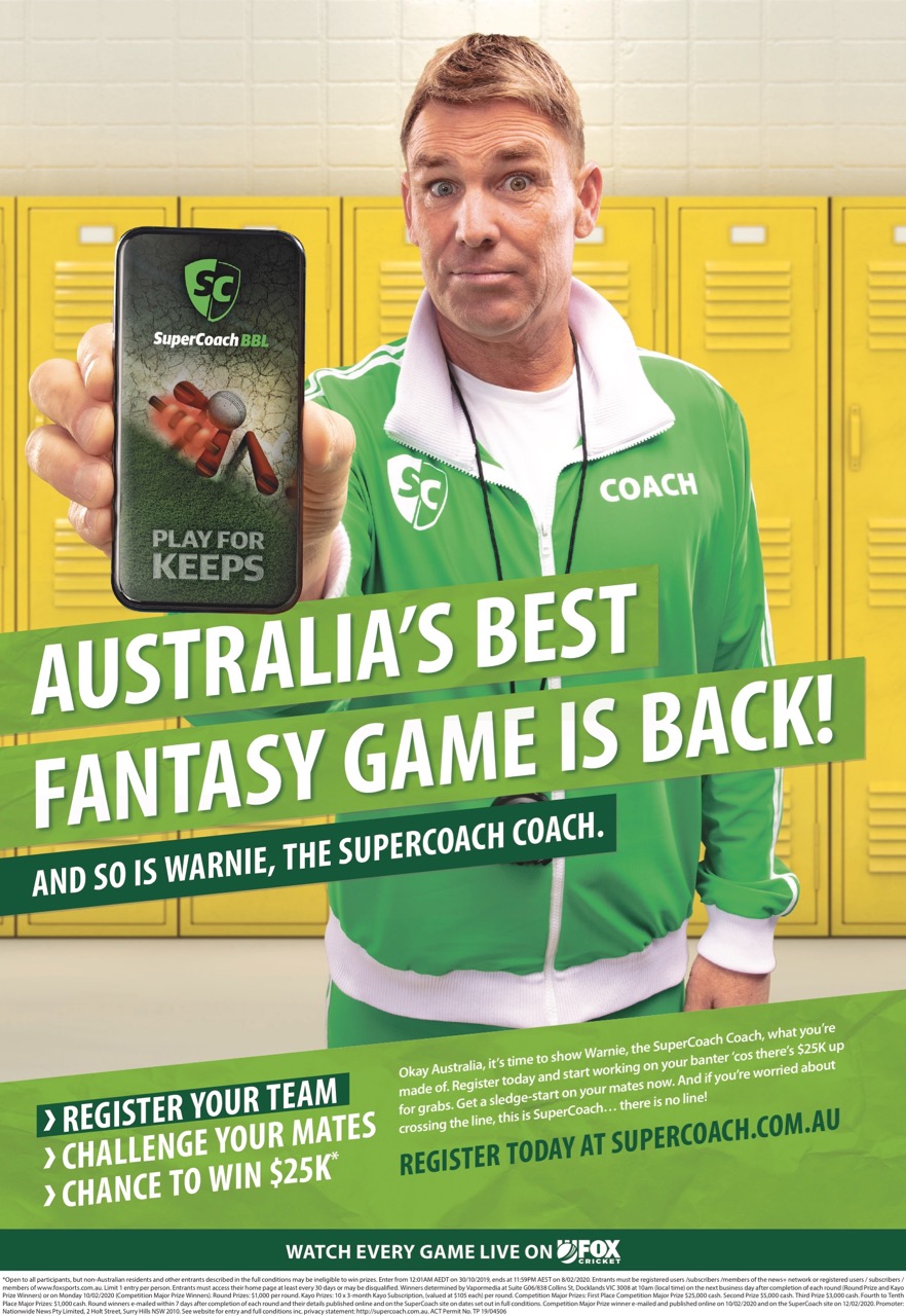 Supercoach Shane Warne wants you in latest News Corp Australia campaign via The Works