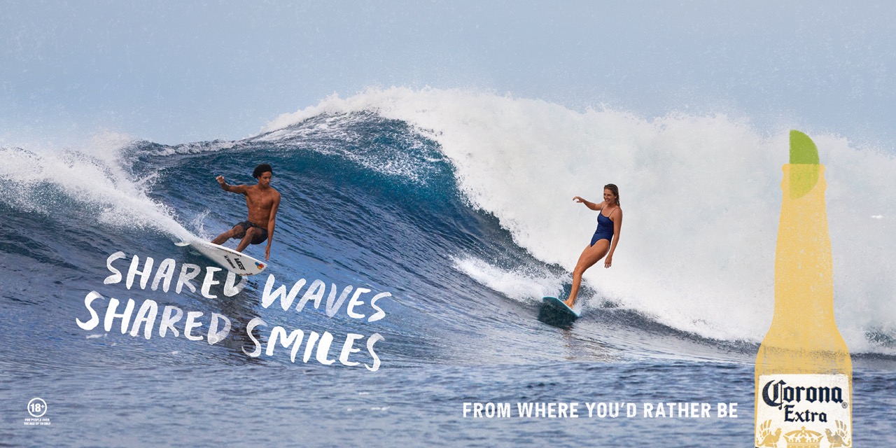 Surfer Stephanie Gilmore fronts Corona’s latest campaign via Monster Children Creative