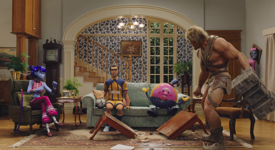 5Game Characters explain 5G bandwidth in Optus’ latest instalment via Bear Meets Eagle on Fire