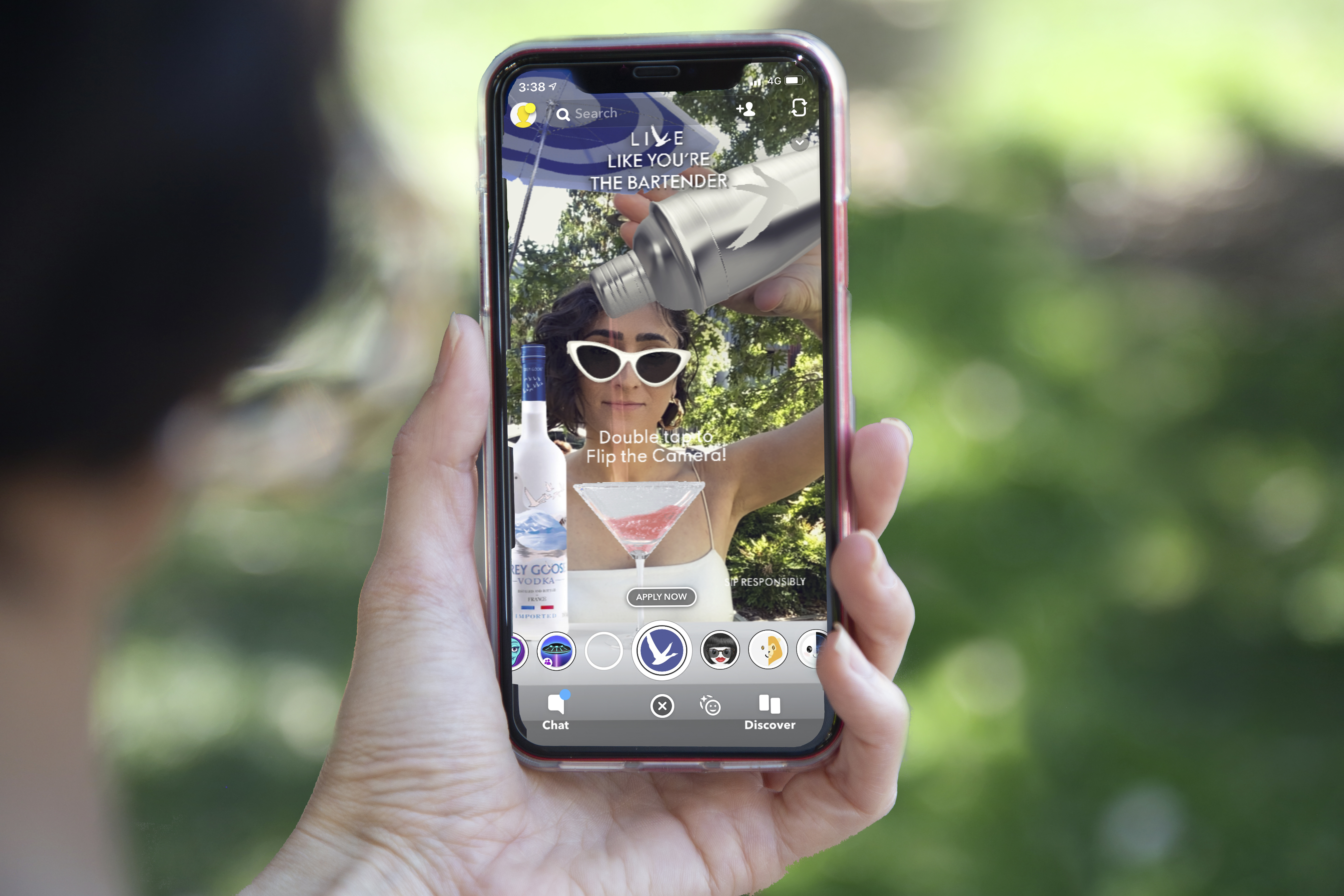 Grey Goose utilises AR and a gamified Snapchat lens in new campaign via OMD Create, Sydney