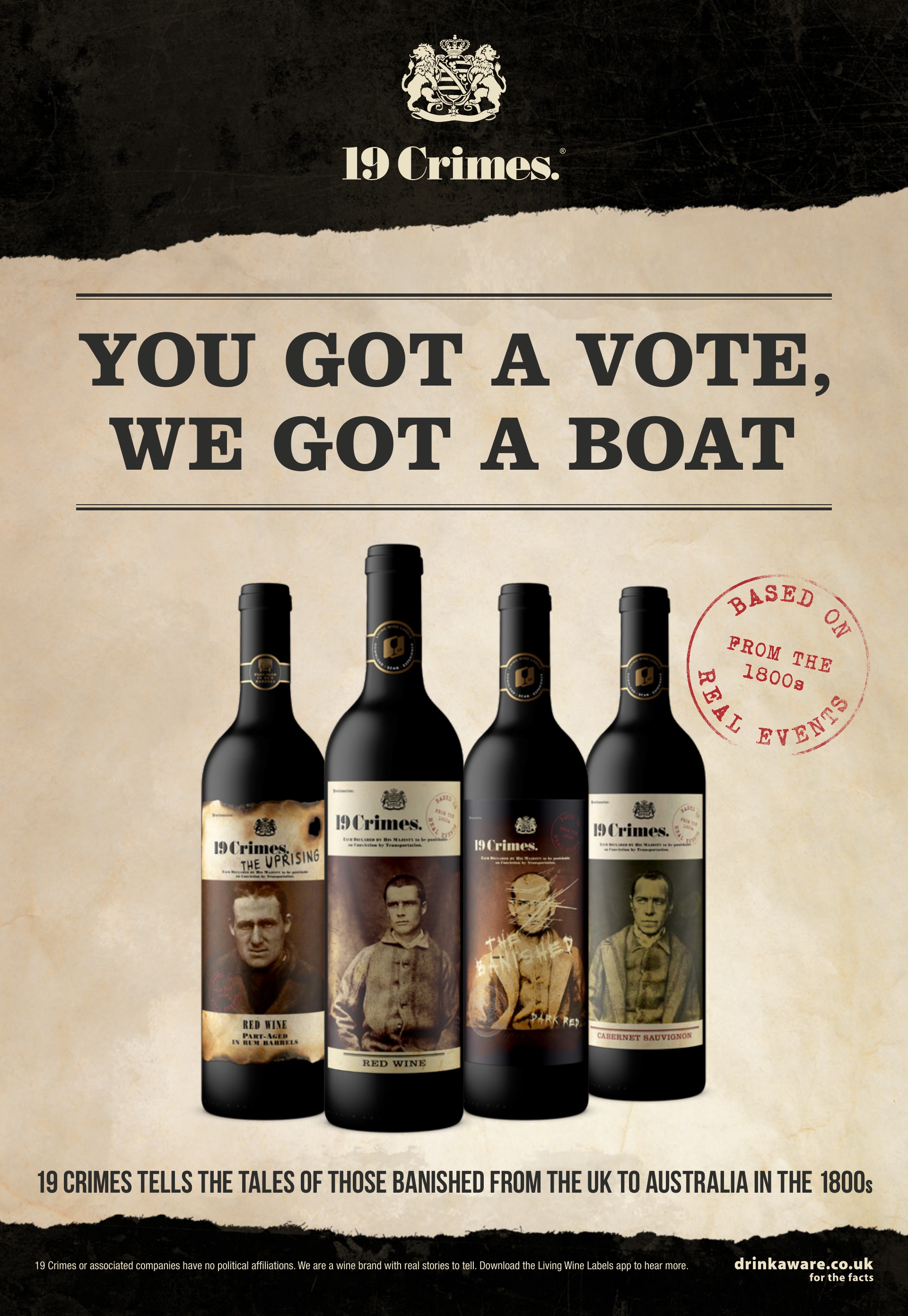 19 Crimes launches ads in wake of UK Election vote and Brexit debate via Wunderman Thompson