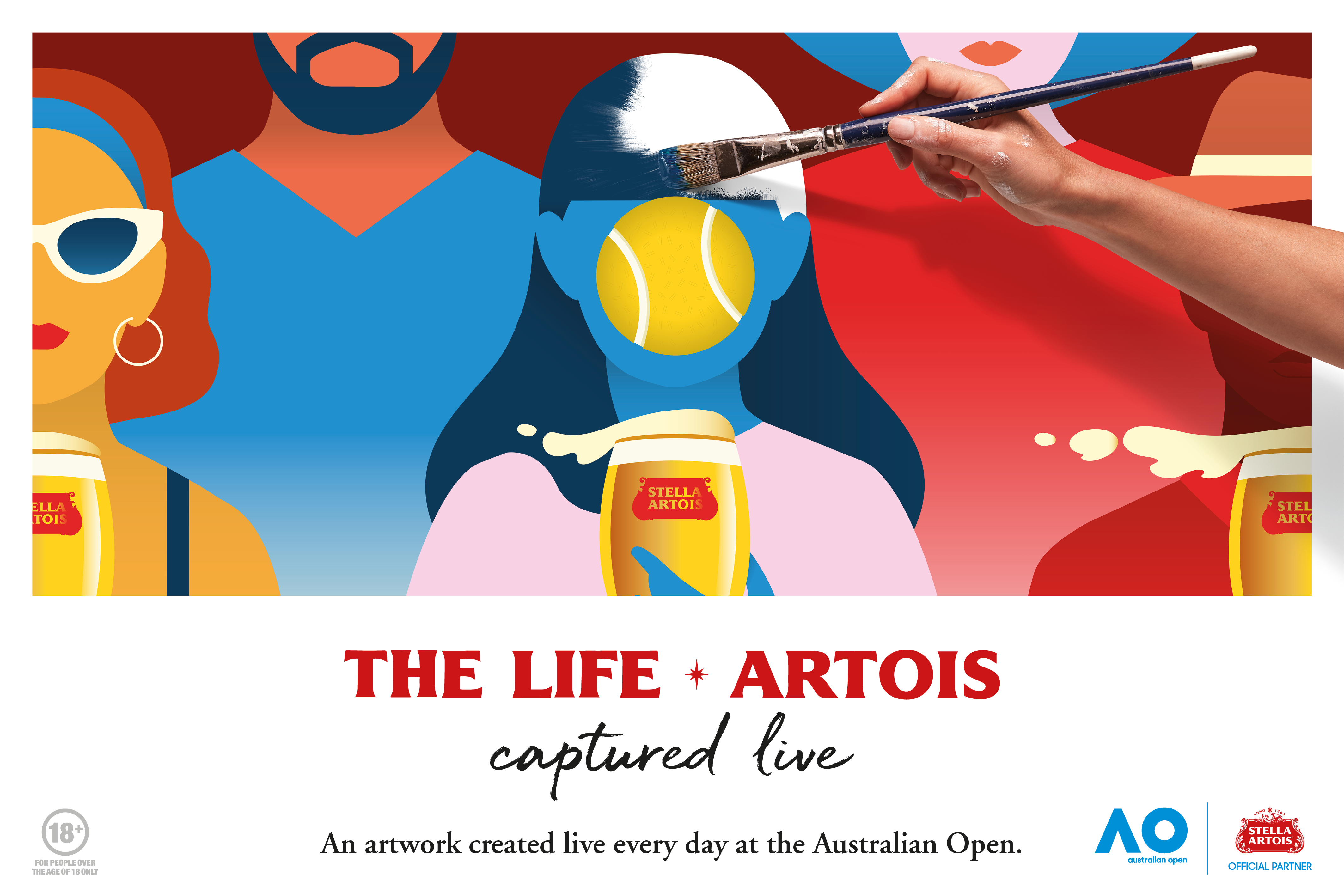 Official beer of the Australian Open Stella Artois launches ‘The Life Artois – Captured Live’ campaign via Clemenger BBDO, Melbourne