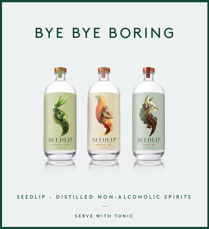 Non-alcoholic spirit Seedlip launches new ‘Bye Bye Boring’ campaign via Carat and Poem