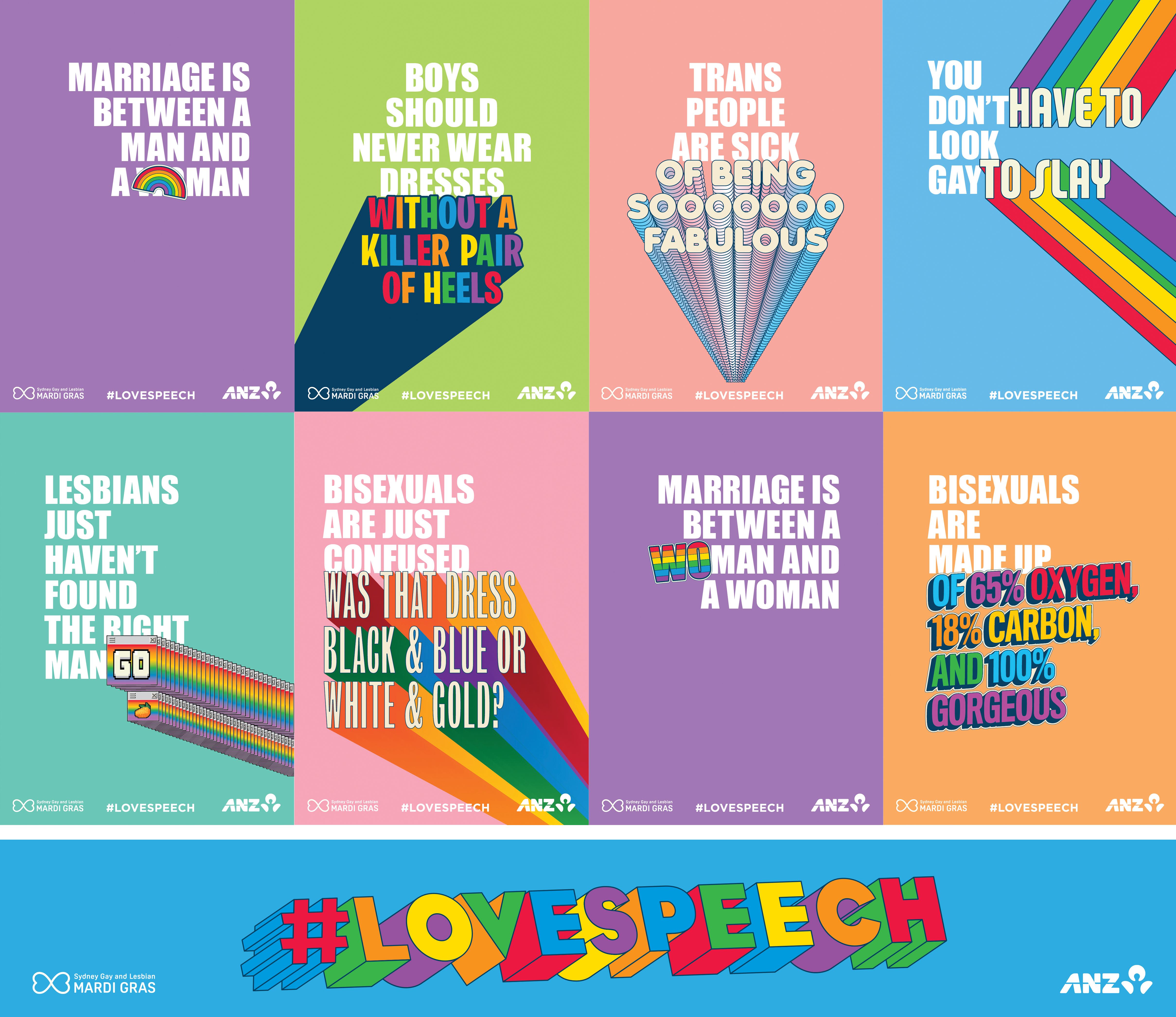 ANZ challenges hurtful homophobic language with #LoveSpeech campaign via TBWA\Melbourne