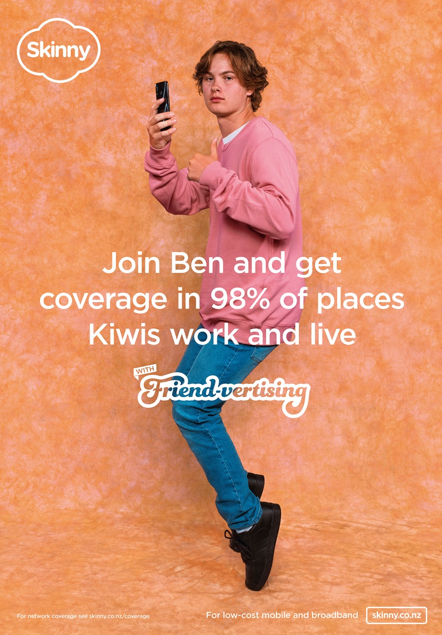 Skinny attempts to reach the whole of New Zealand with ad featuring someone they know in new Friend-vertising campaign via Colenso BBDO