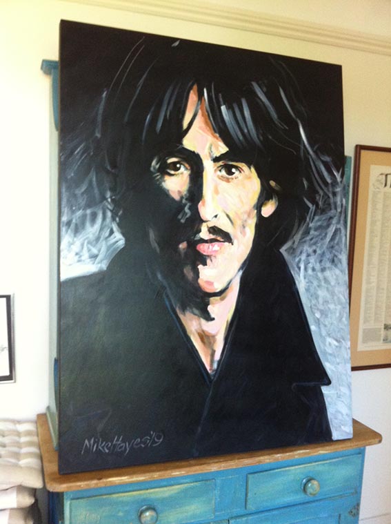 Director Mike Hayes enters ‘Jo has one for Mo’ painting into (now postponed) Archibald Prize
