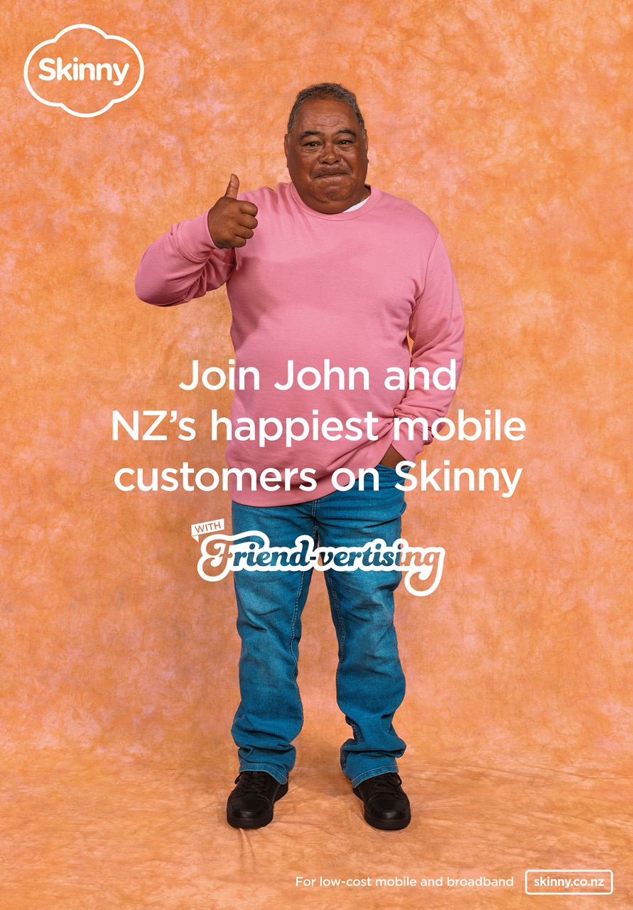 Skinny attempts to reach the whole of New Zealand with ad featuring someone they know in new Friend-vertising campaign via Colenso BBDO