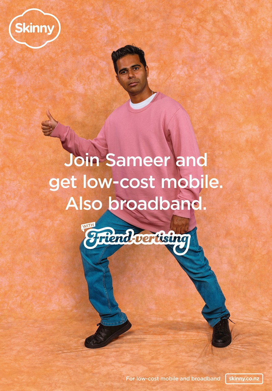 Skinny attempts to reach the whole of New Zealand with ad featuring someone they know in new Friend-vertising campaign via Colenso BBDO