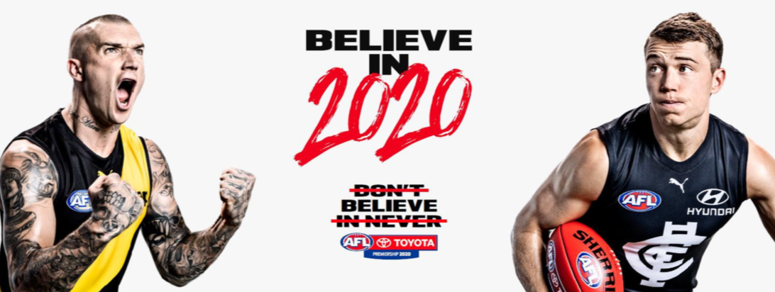 AFL launches new ‘Believe’ campaign ahead of 2020 Toyota AFL Premiership Season via AFL Media