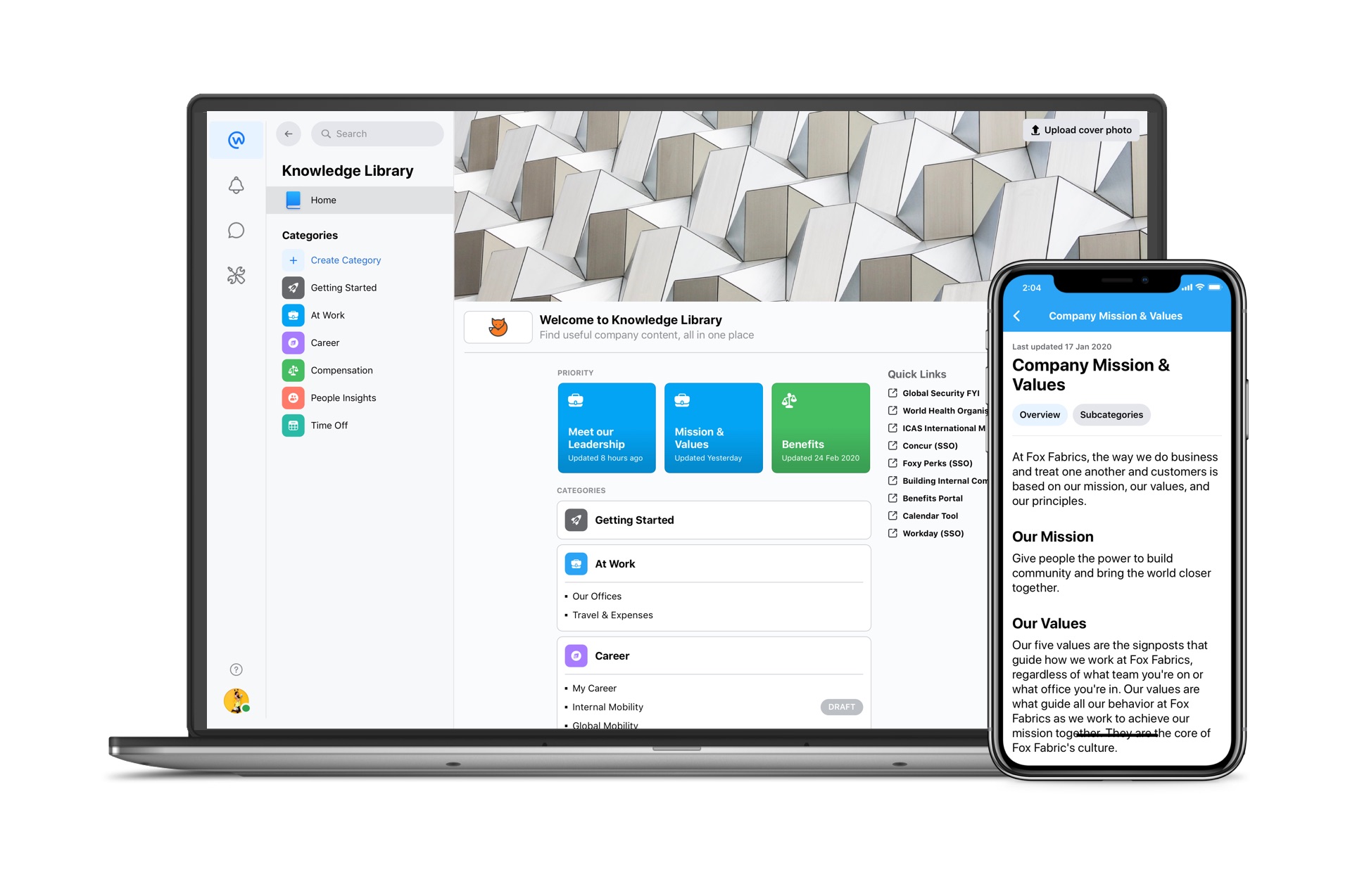 Facebook Workplace enables high fidelity comms and supports employees working remotely