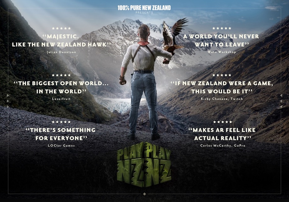 Tourism New Zealand invites gamers to PLAY NZ in world-style gaming experience via TBWA\Sydney