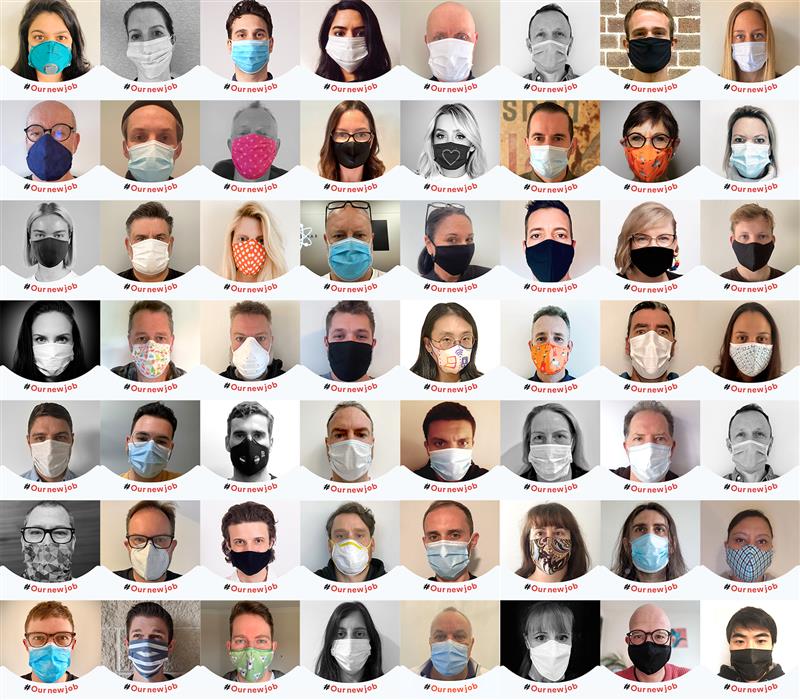Ogilvy Australia encourages LinkedIn community to wear a mask with #OurNewJob initiative