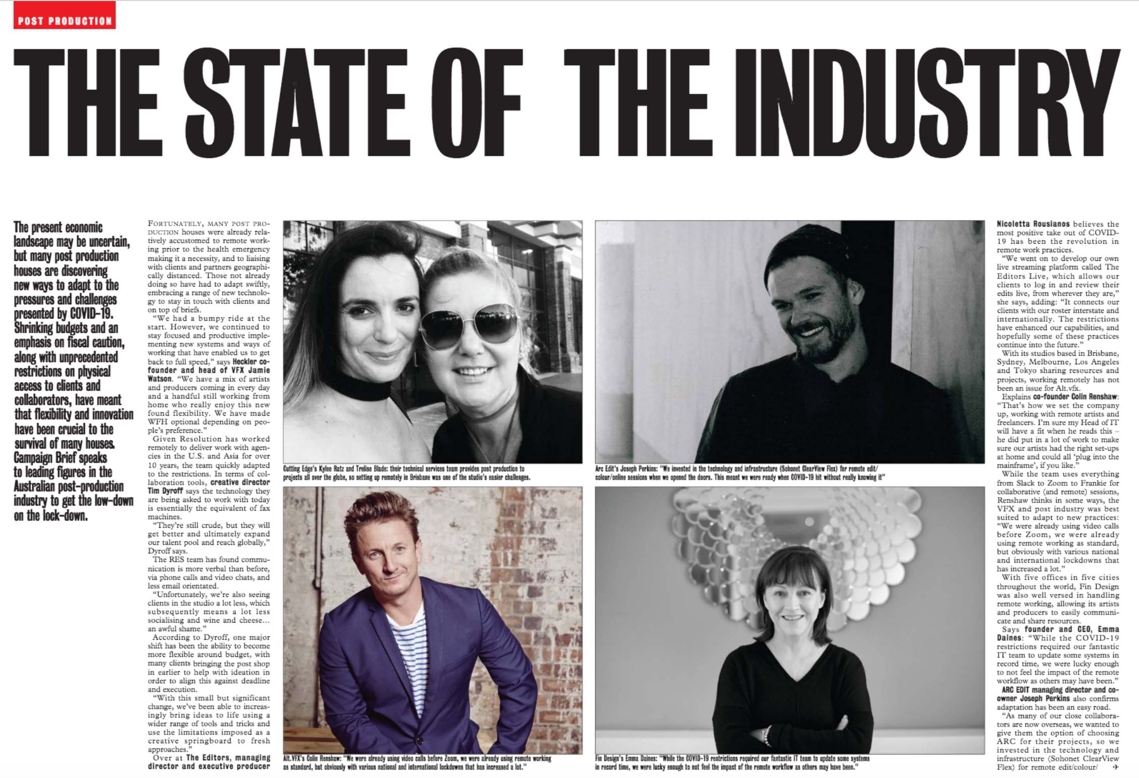 POST PRODUCTION: THE STATE OF THE INDUSTRY ~ discovering new ways to adapt to the pressures and challenges presented by COVID-19
