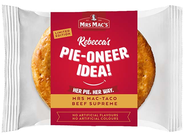Australia Has Voted! Mrs-Mac Taco Beef Supreme crowned inaugural Mrs Mac’s ‘Pie-oneer’ Winner via Perth Creative Agency Firefly