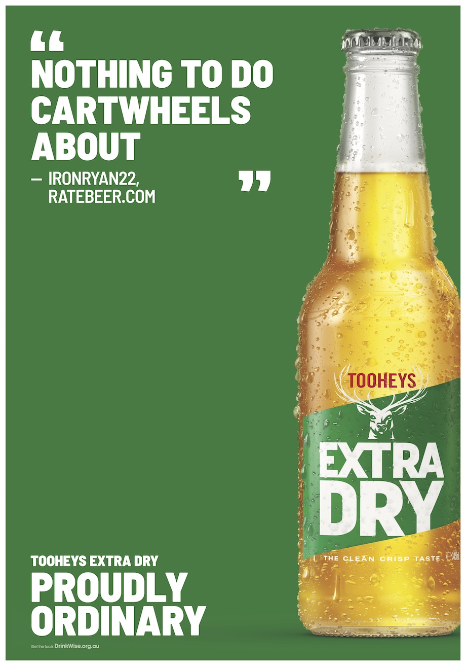 Tooheys Extra Dry launches phase two of ‘Proudly Ordinary’ campaign via 72andSunny