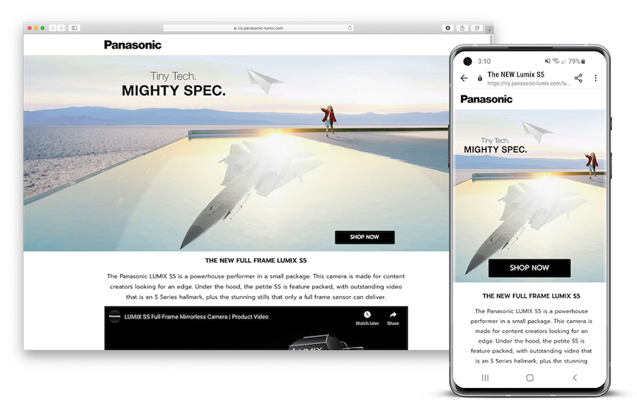 Panasonic launches new ‘Tiny Tech, Mighty Spec’ campaign for the Lumix S5 via Awaken Media