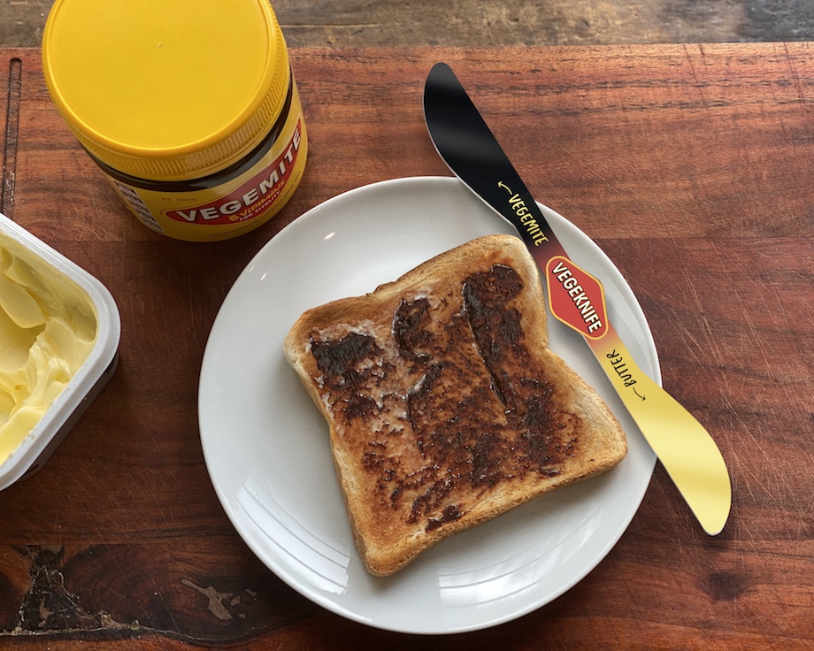 Vegemite combats butter infiltration in Vegemite jars with Vegeknife launch via Thinkerbell