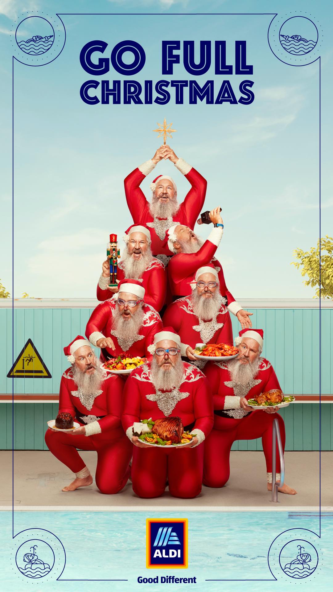 Santa dons a leotard and goes Full Christmas in ALDI’s 2020 Christmas campaign via BMF