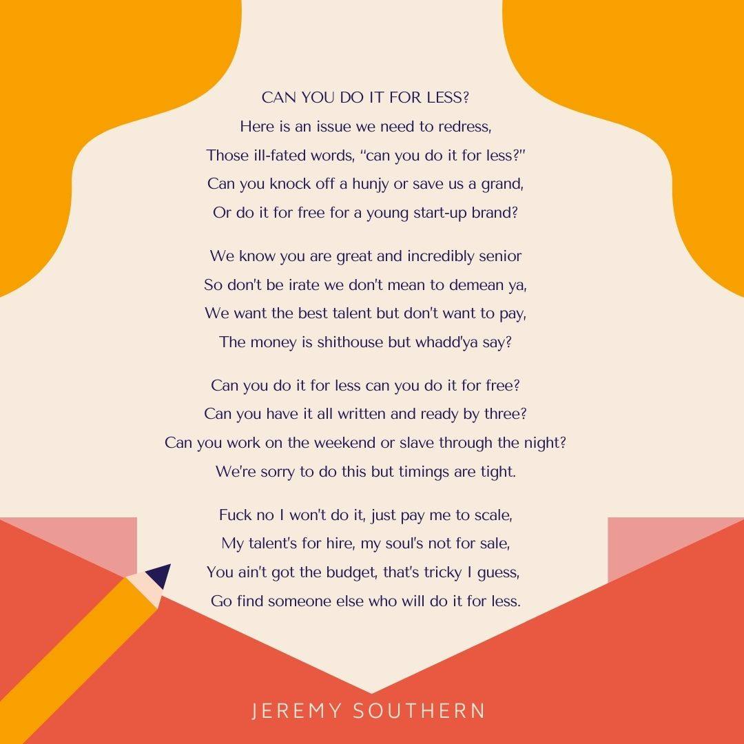 Jeremy Southern: Can You Do It For Less?