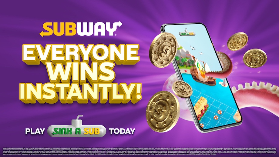 Subway launches ‘Sink a Sub’, its first-ever game, where everybody wins instantly via Wunderman Thompson Australia and New Zealand