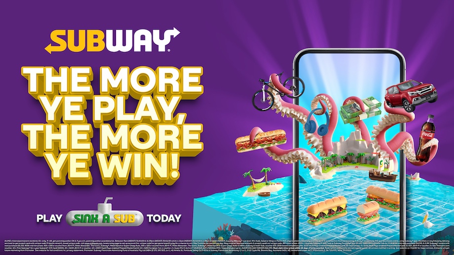 Subway launches ‘Sink a Sub’, its first-ever game, where everybody wins instantly via Wunderman Thompson Australia and New Zealand