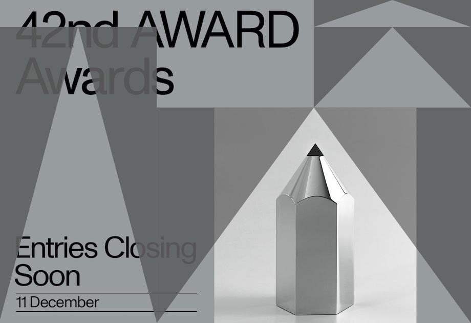Deadline for the 42nd AWARD Awards fast approaching – entries close TODAY, Friday 11 Dec