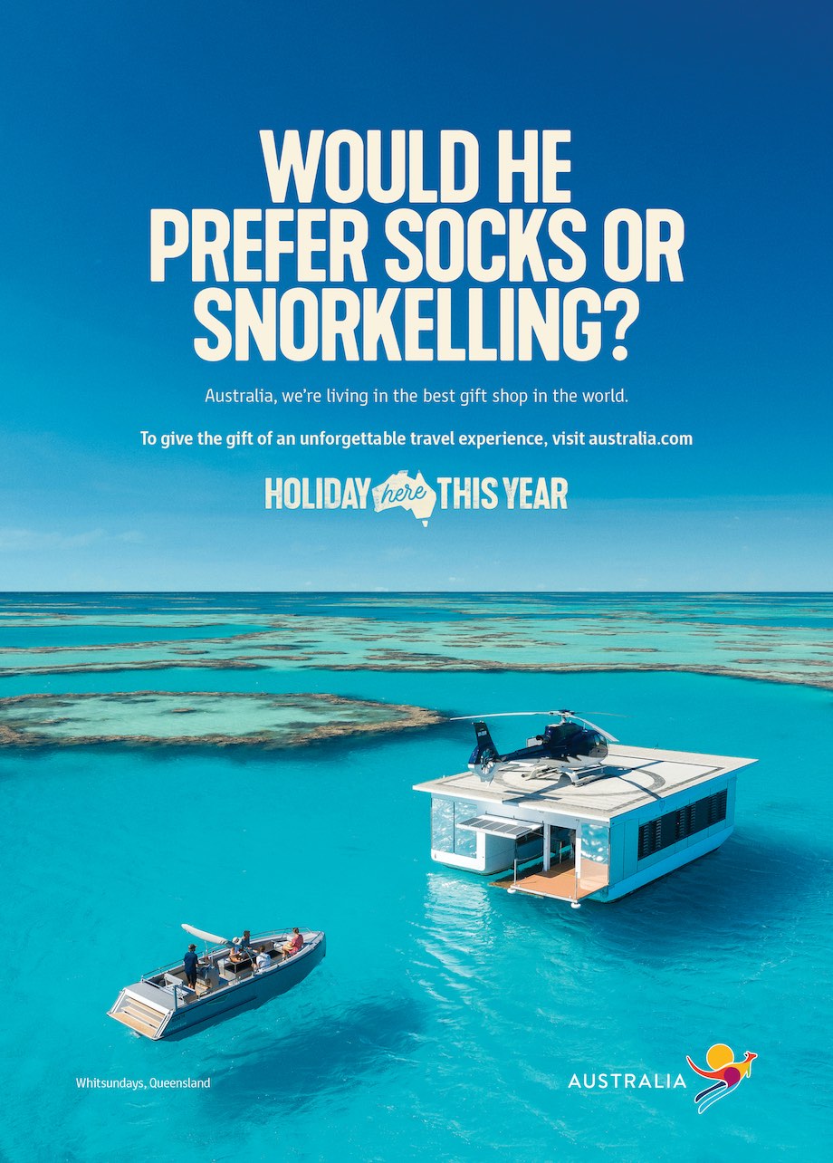 Aussies urged to give the gift of travel in new Tourism Australia campaign via M&C Saatchi