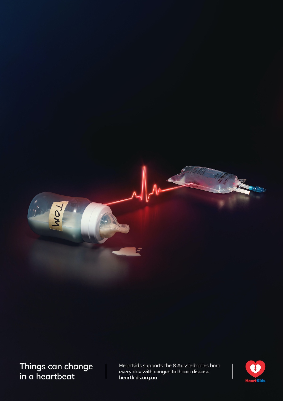 Things can change in a heartbeat in HeartKids’ latest campaign via DDB Sydney