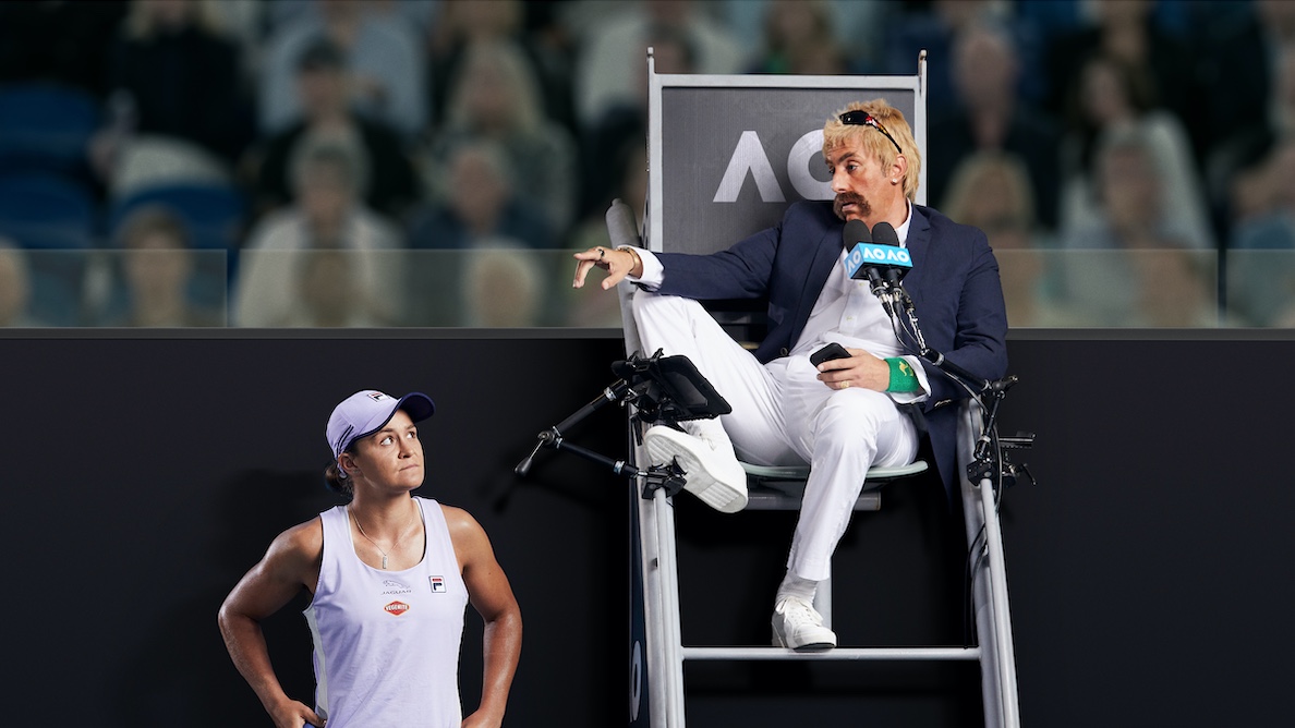 Sacha Baron Cohen is the Rogue Umpire in latest Uber Eats ‘Tonight I’ll Be Eating…’ campaign for the Australian Open via Special Group Australia