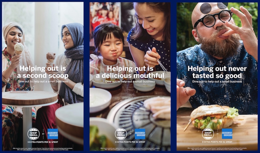 American Express encourages consumers to dine out in Small Shop work via dentsu mcgarrybowen